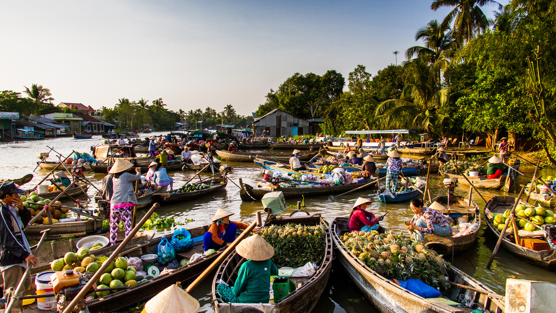 Life and commerce flow together at the Cai Rang floating market in the Mekong Delta.