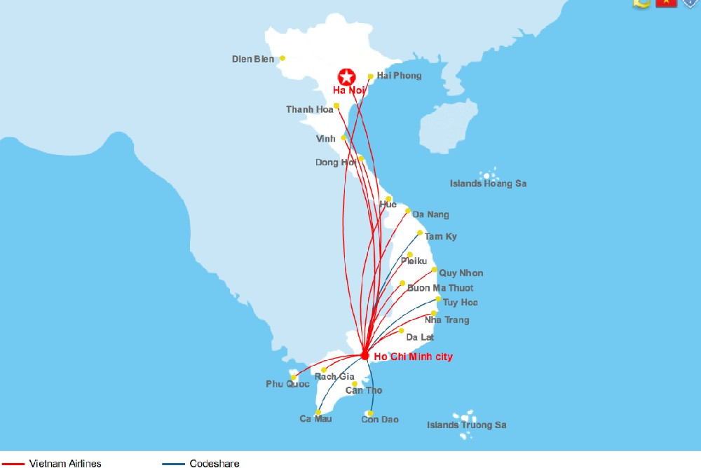 Domestic flights compress cross‑country routes into quick hops
