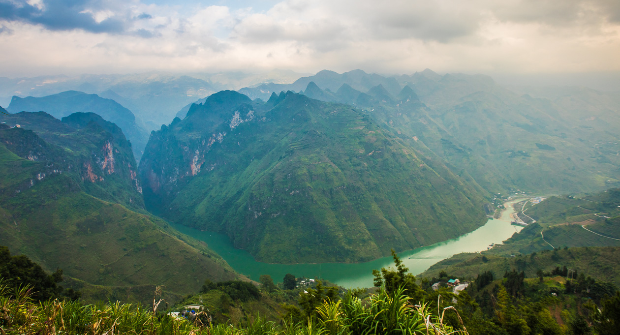 Ha Giang's dramatic karst landscapes create Vietnam's most spectacular mountain scenery