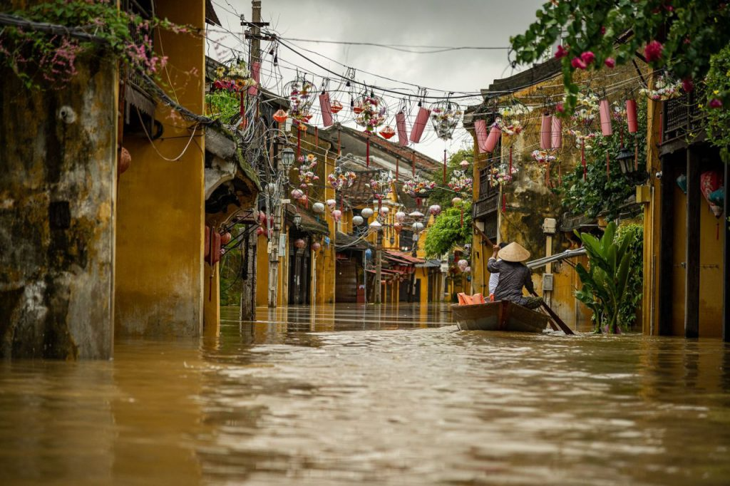 Hoi An's ancient architecture takes on a different charm during the rainy season