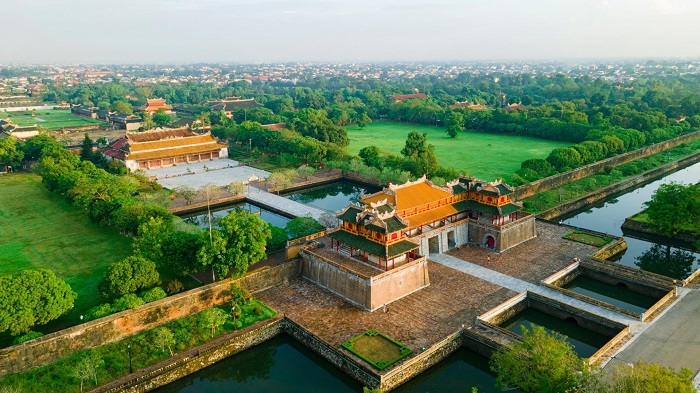 Ornate halls and courtyards reflect the Nguyen legacy