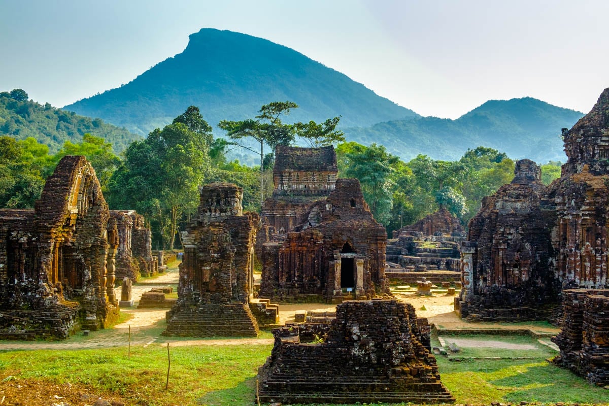 Red brick towers and elaborate carvings reveal the artistry of the Champa civilization.