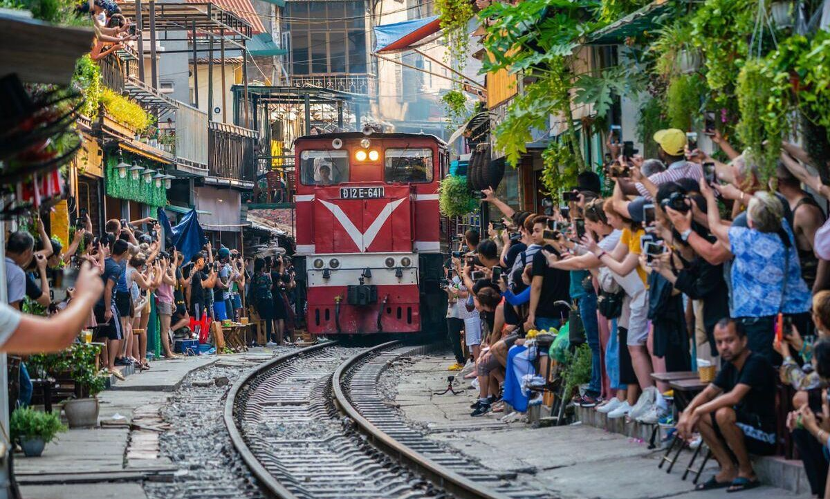 Hanoi's Old Quarter showcases a vibrant blend of traditional Vietnamese architecture and bustling street life, offering a feast for the senses.