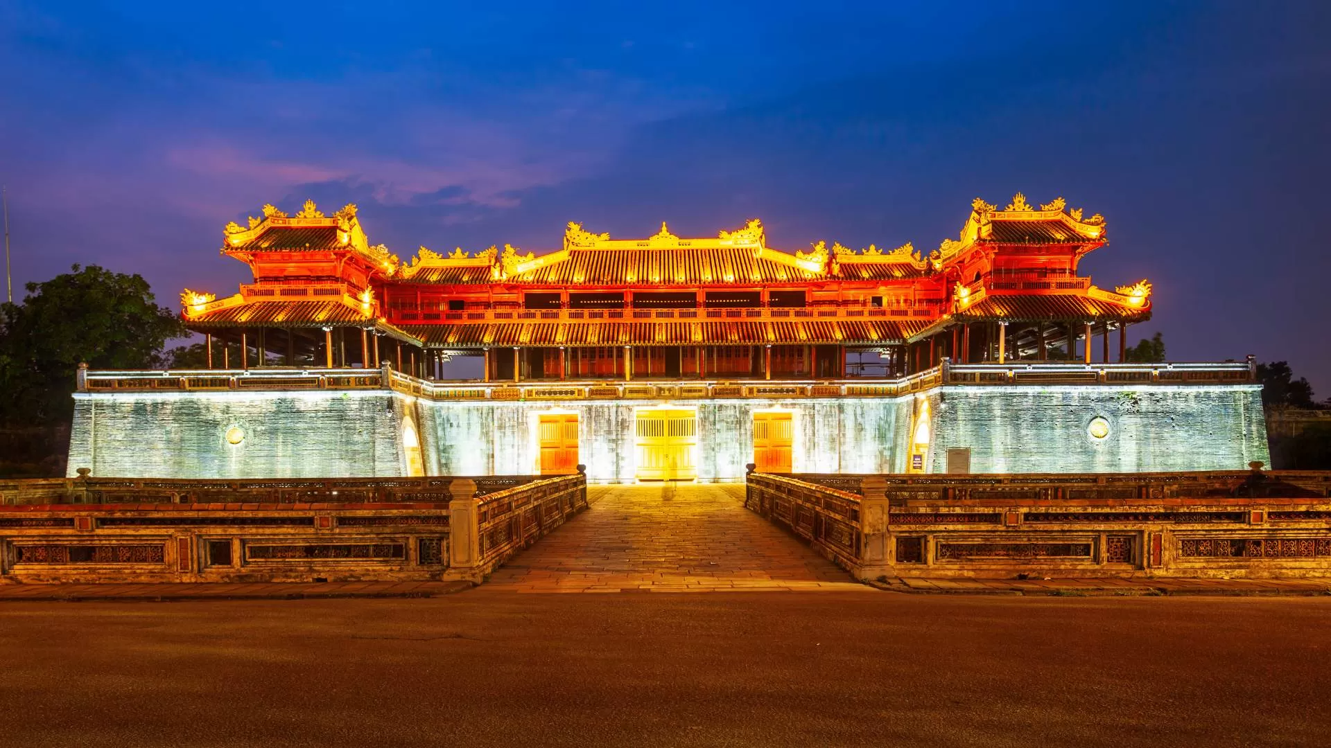 The Imperial City in Hue stands as a testament to Vietnam's royal history and architectural grandeur.