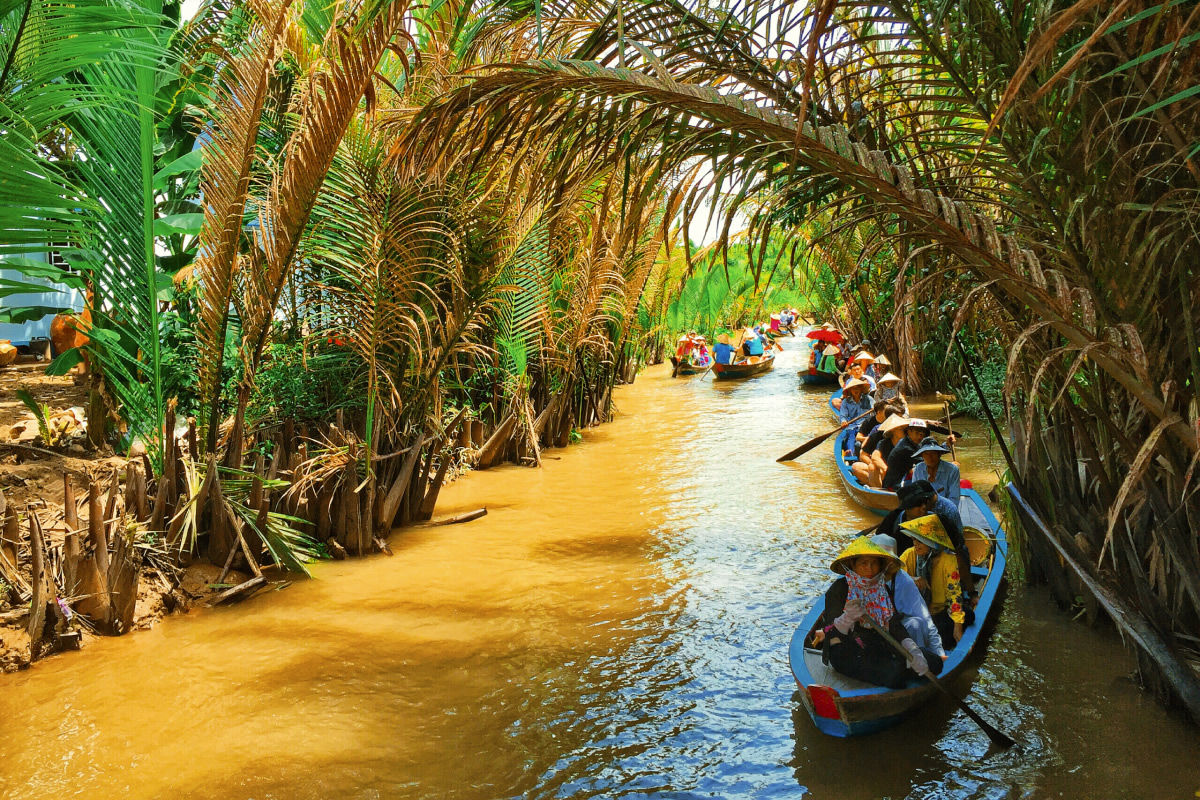 Navigating the intricate waterways of the Mekong Delta offers a unique perspective on rural Vietnamese life.